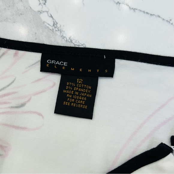 Grace Elements Size 12 Floral A-Line Skirt - Picture 3 of 6